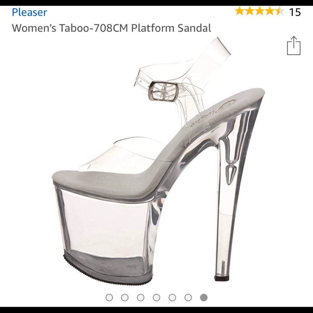 Pleaser 708 “Taboo” clear heel